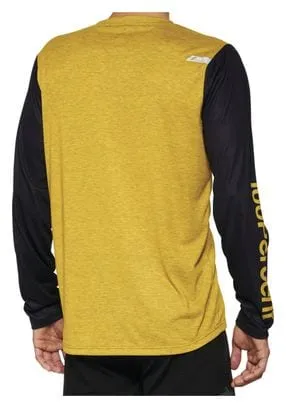 100% Airmatic Dijon Yellow / Black Long Sleeve Jersey