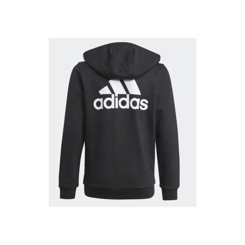 Adidas Junior B Bl Fz Hd Felpa Cot Garz Zip Capp Nera Junior Bimbo