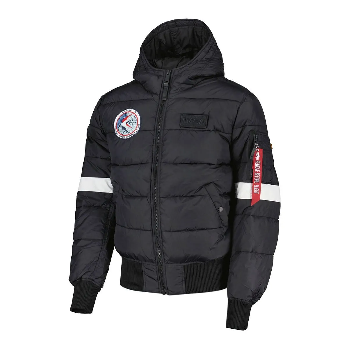      ALPHA INDUSTRIES PIUMINO CON CAPPUCCIO PUFFER NASA  