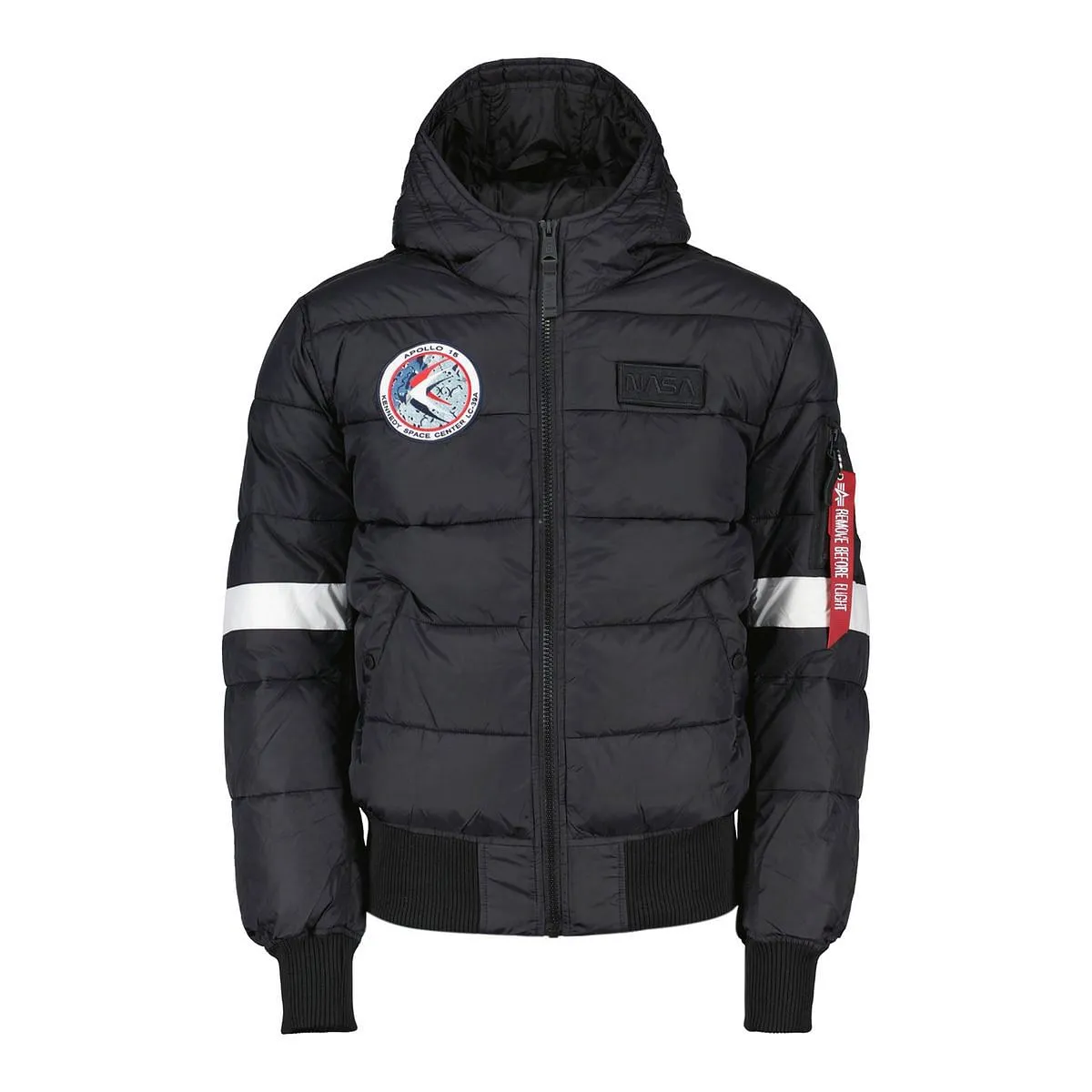      ALPHA INDUSTRIES PIUMINO CON CAPPUCCIO PUFFER NASA  