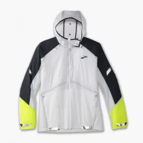 BROOKS Run Visible Convertible Jacket UOMO White/Asphalt/Nightlife