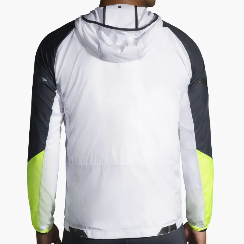 BROOKS Run Visible Convertible Jacket UOMO White/Asphalt/Nightlife