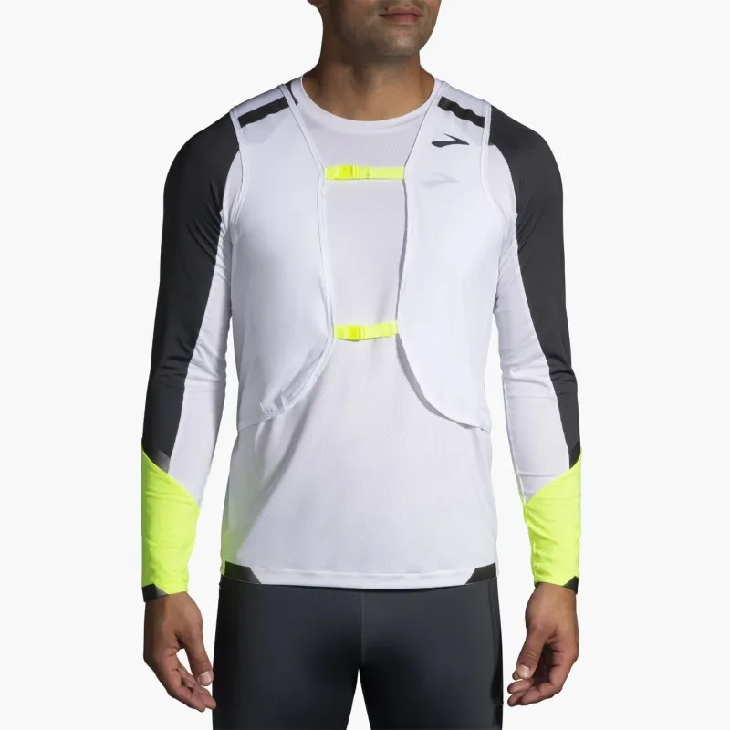 BROOKS Run Visible Convertible Jacket UOMO White/Asphalt/Nightlife