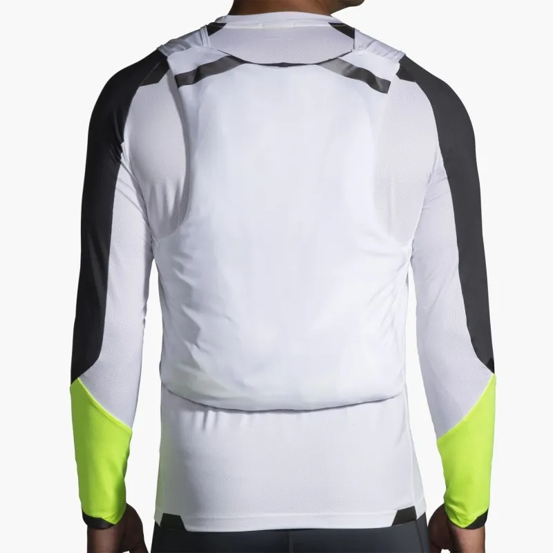 BROOKS Run Visible Convertible Jacket UOMO White/Asphalt/Nightlife