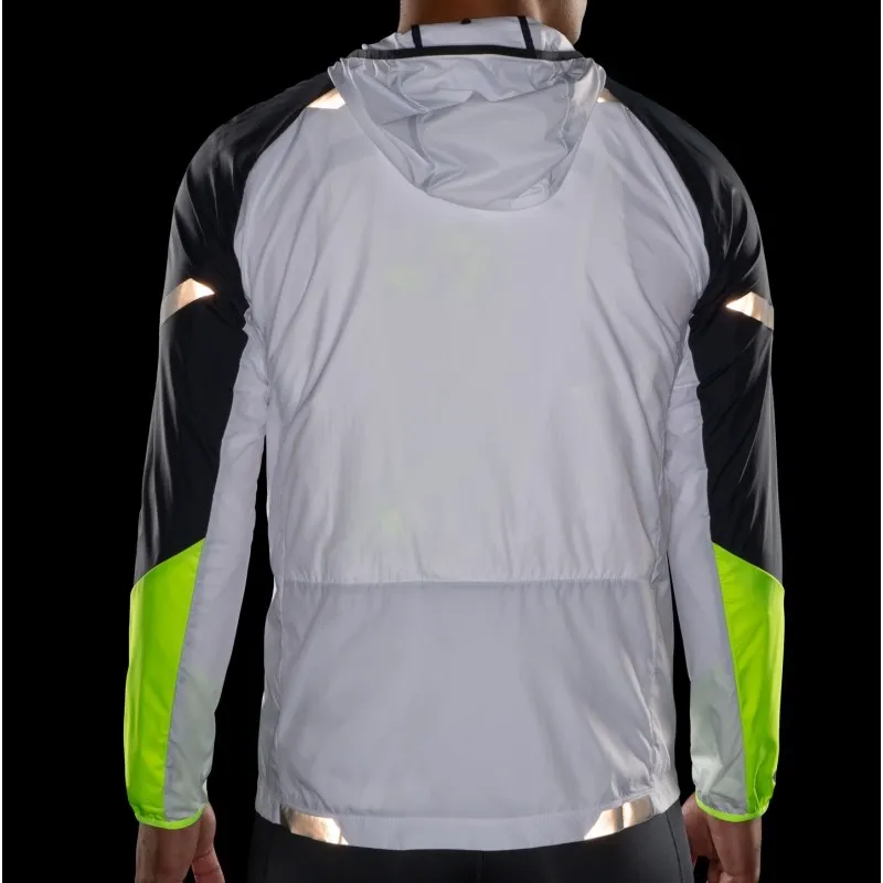 BROOKS Run Visible Convertible Jacket UOMO White/Asphalt/Nightlife