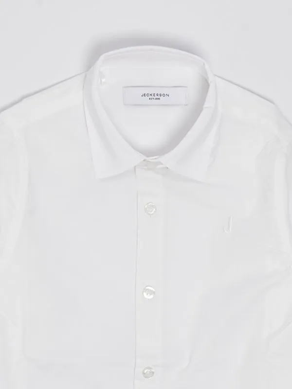 Camicia bambino Jeckerson in jersey Bianco