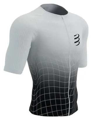 Compressport Tri Postural Aero SS Top Long Sleeve Jersey Black/White