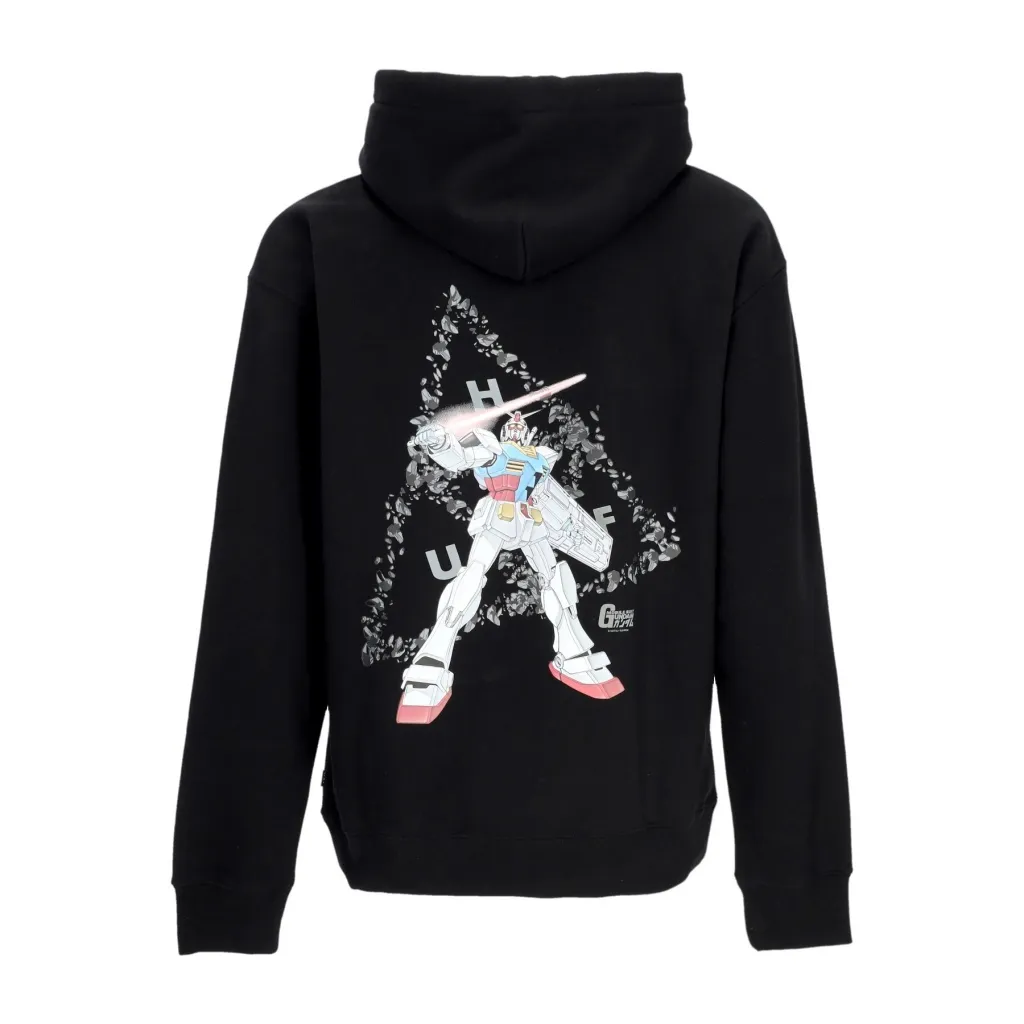 felpa cappuccio uomo triple triangle po hoodie x gundam BLACK