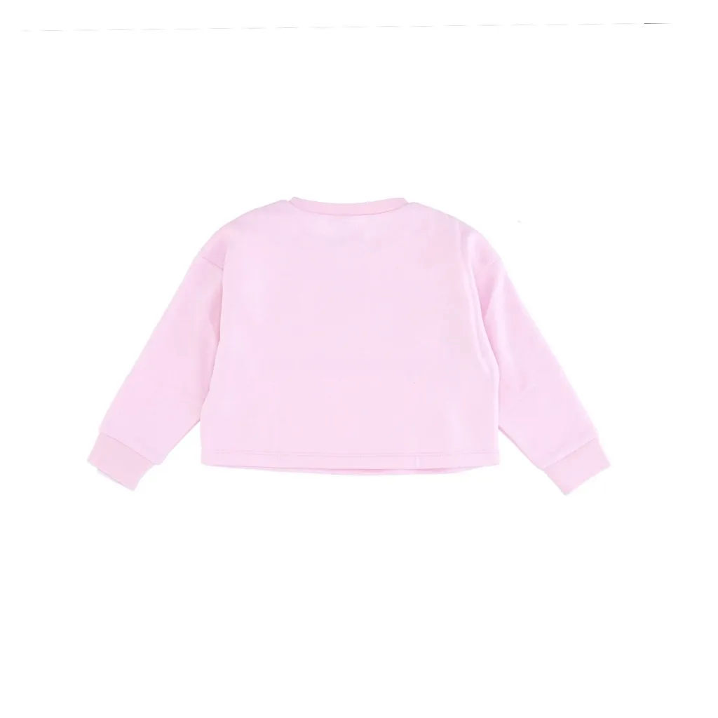 felpa girocollo bambina printed club crew PINK FOAM