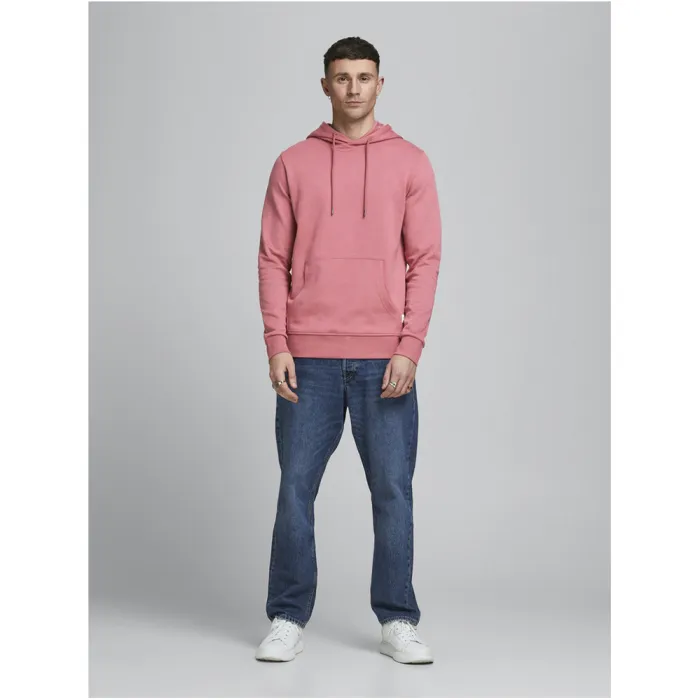 Felpa jjebasic regular fit Jack & Jones Rosso chiaro