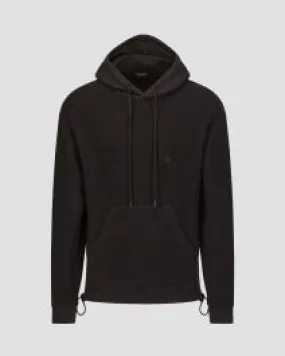 Felpa nera con cappuccio da uomo Dondup Fleece