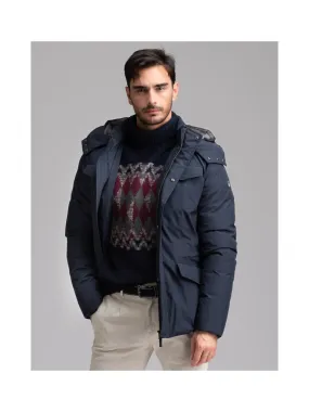 Giubbino uomo stile field jacket con cappuccio