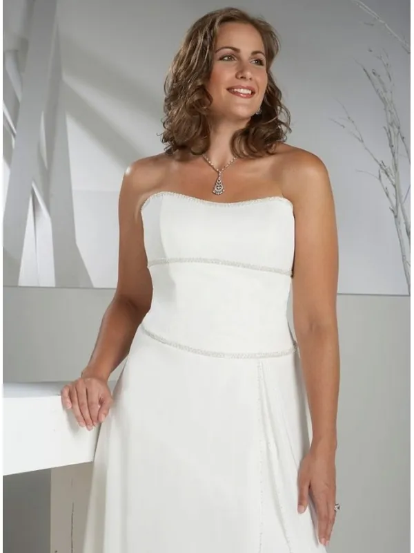 KITTY - A-line Strapless Chapel train Wedding dress