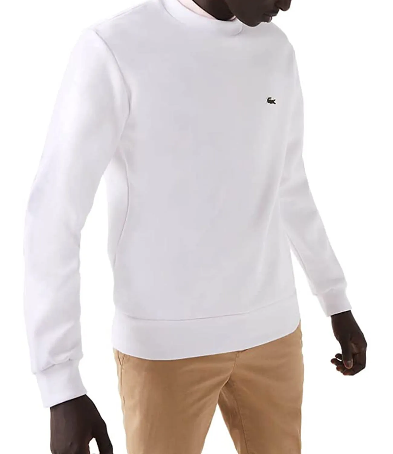 Lacoste Felpa Sweatshirt Uomo Mod. SH9608 001 Bianco