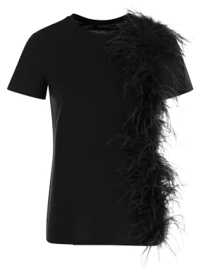 LAPPOLE – Jersey T-shirt with feathers