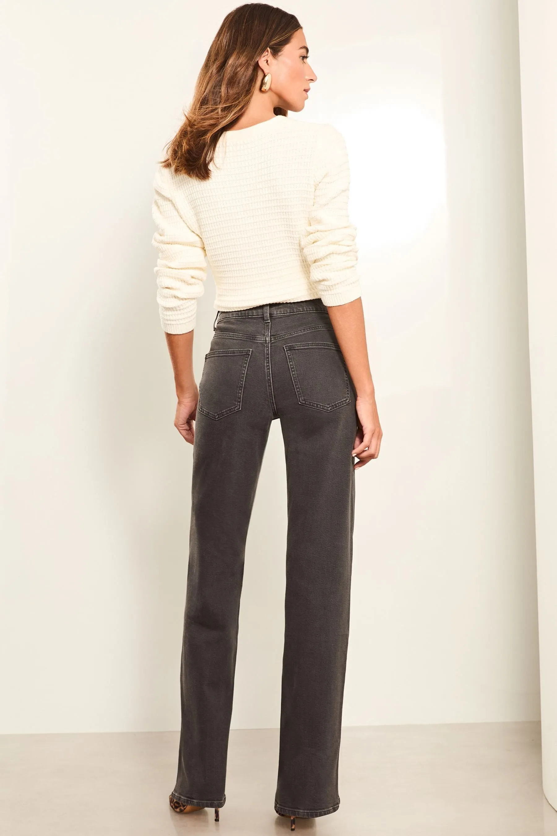 Lipsy Mid Rise Wide Leg Jeans    