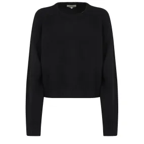 LOULOU STUDIO  Maglia crop Bruzzi in lana nera