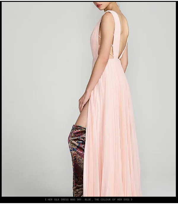 Maelya plissè long dress