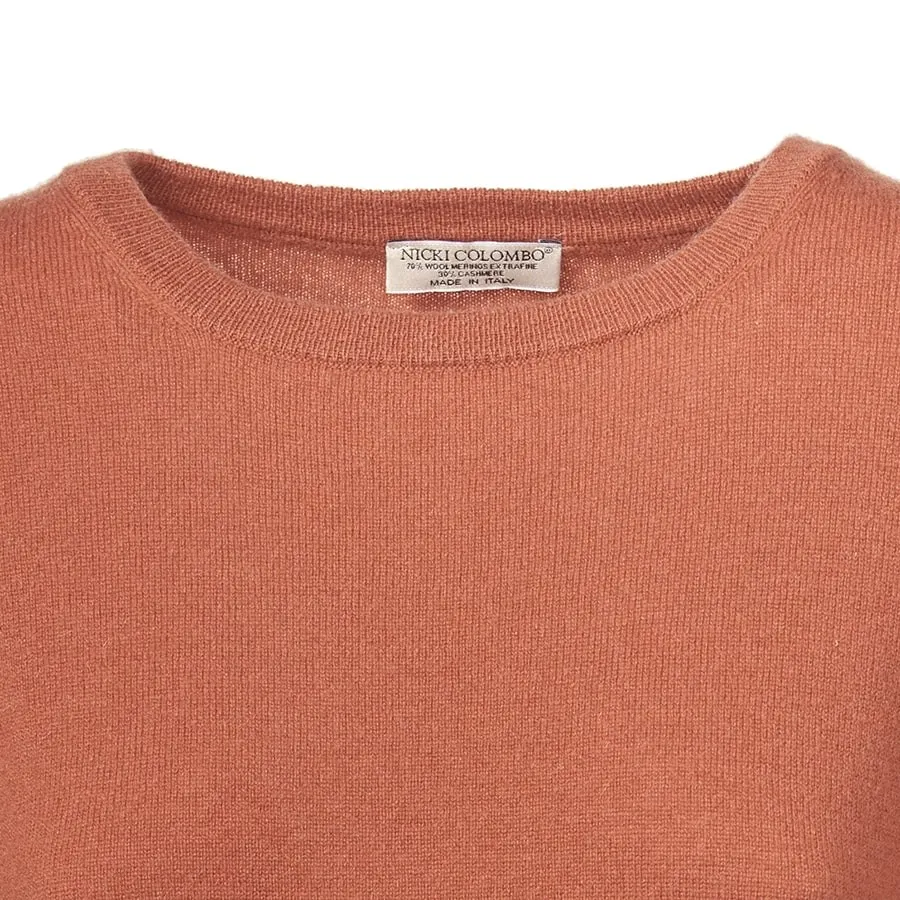 Maglia AIDA bruciato con tasca in 30% cashmere 70% lana