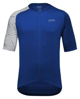 Maglia Gore C5 a manica corta blu / bianco