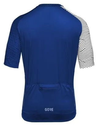 Maglia Gore C5 a manica corta blu / bianco