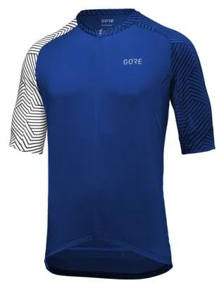 Maglia Gore C5 a manica corta blu / bianco