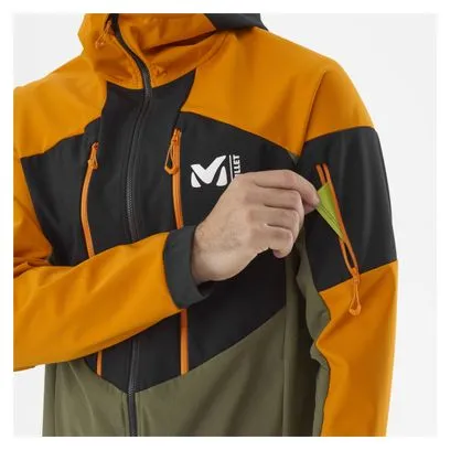 Millet M White Shield Softshell Jacket Orange/Khaki