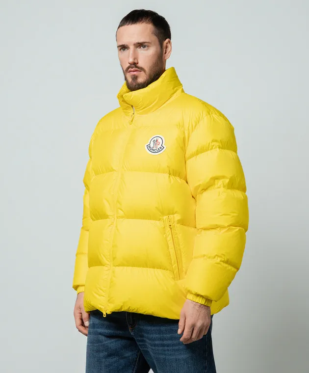 Moncler Piumino Citala giallo con logo 1A000155396L