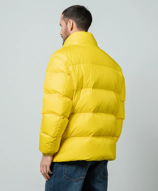 Moncler Piumino Citala giallo con logo 1A000155396L