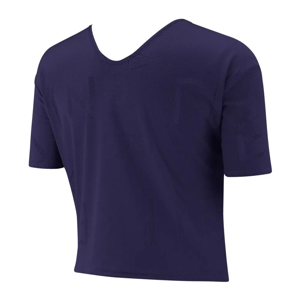 Nike Maglia Running Manica Corta Air Viola Bianco Uomo