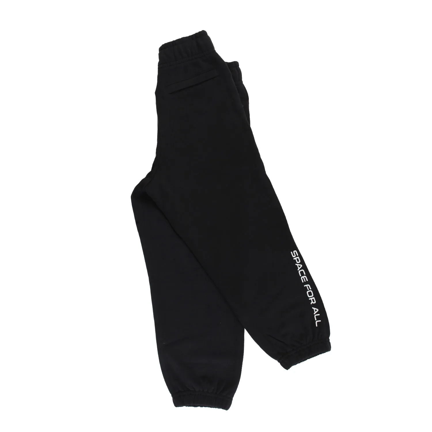 Pantalone Felpa Adan Nero Con Logo Nasa Bianco