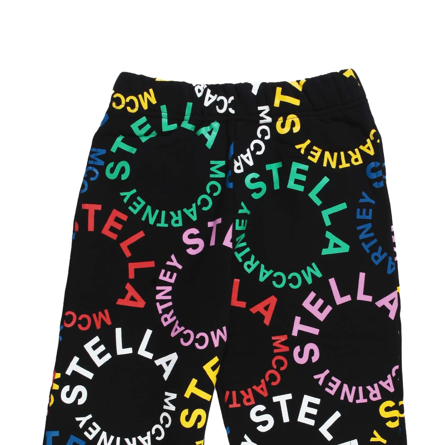 Pantalone Felpa Nero Con Loghi Stella Multicolor