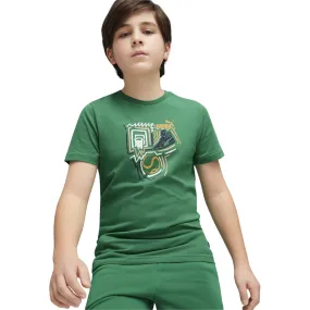 Puma short sleeve t-shirt for children graphics 680299 86 green