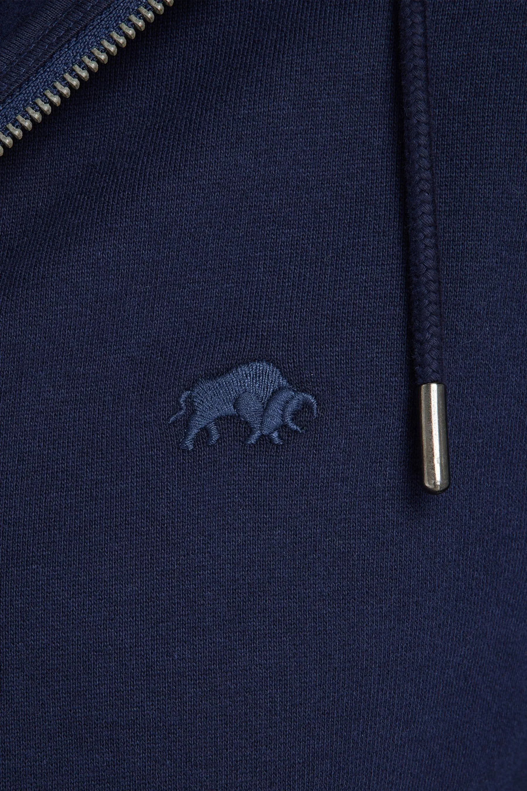 Raging Bull Blu - Felpa classica con cappuccio e zip