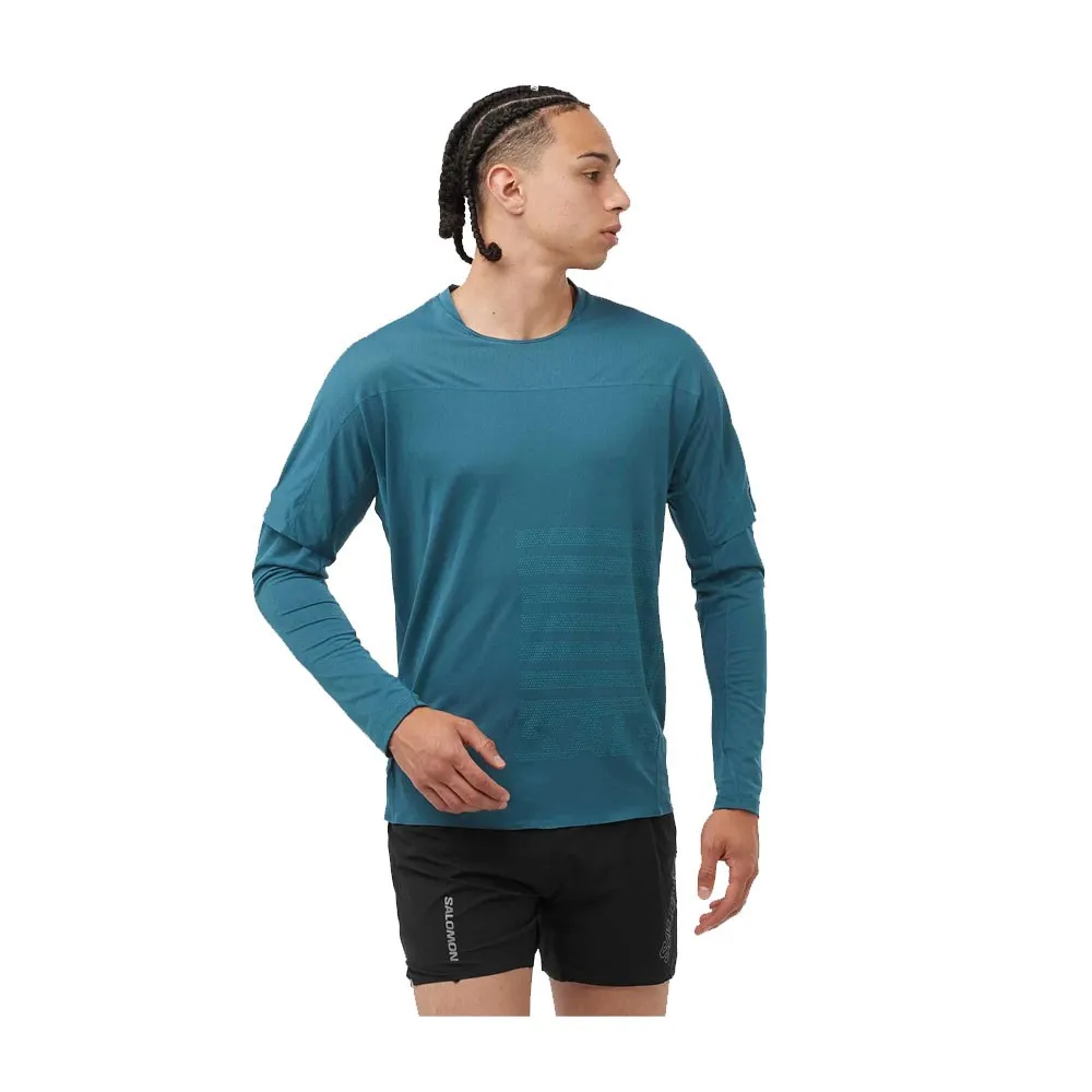 Salomon Maglia Trail Running Sense Aero Azzurro Uomo