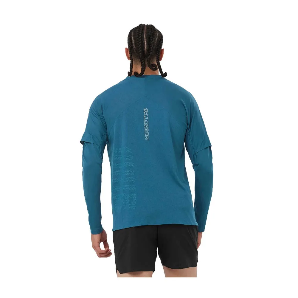 Salomon Maglia Trail Running Sense Aero Azzurro Uomo