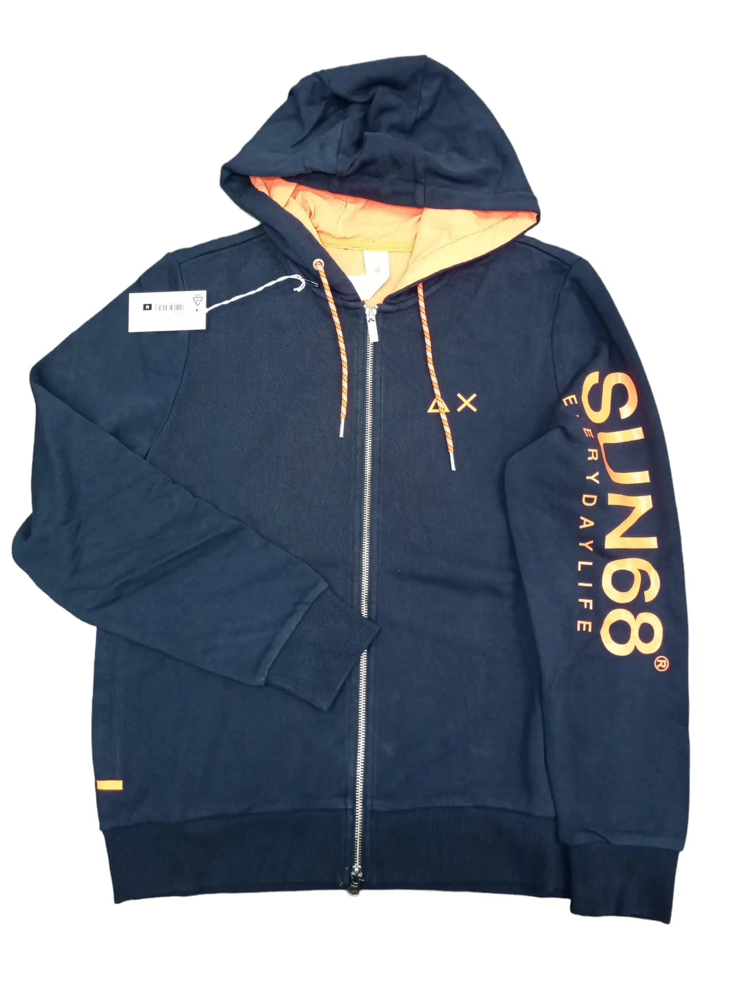 SUN68 Felpa full zip con cappuccio uomo HOOD ZIP SUN68 FLUO COTT F33111