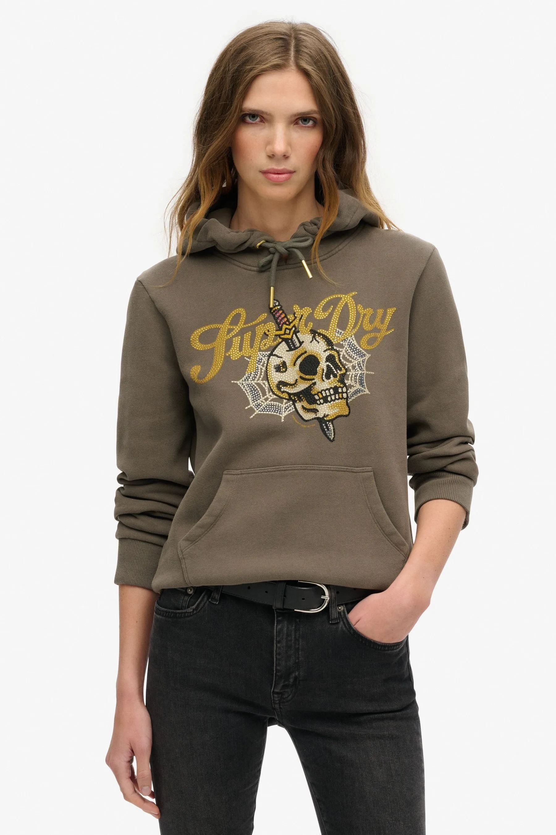 Superdry - Tattoo - Felpa con cappuccio e scritta    