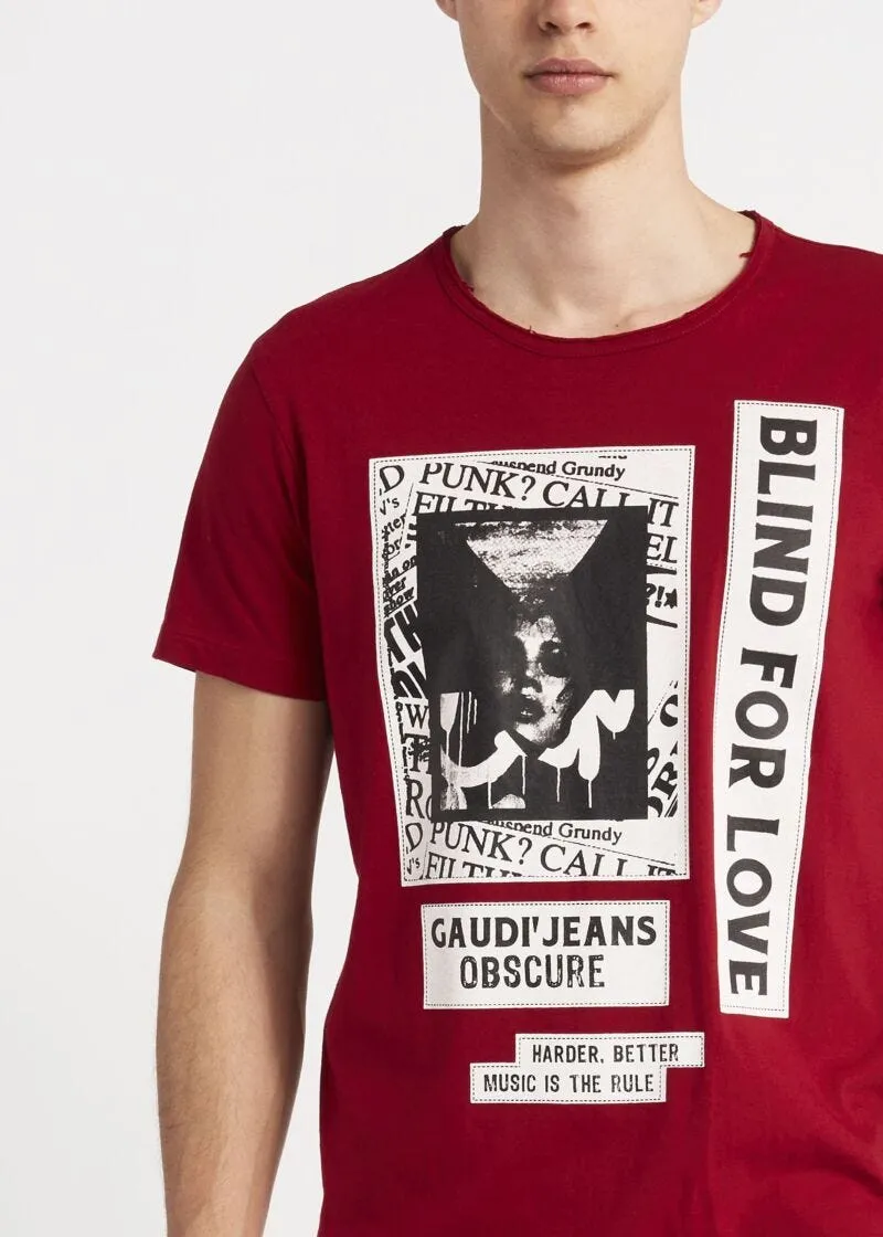 T-shirt con stampa punk