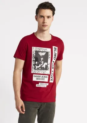 T-shirt con stampa punk