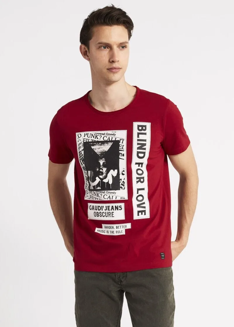 T-shirt con stampa punk