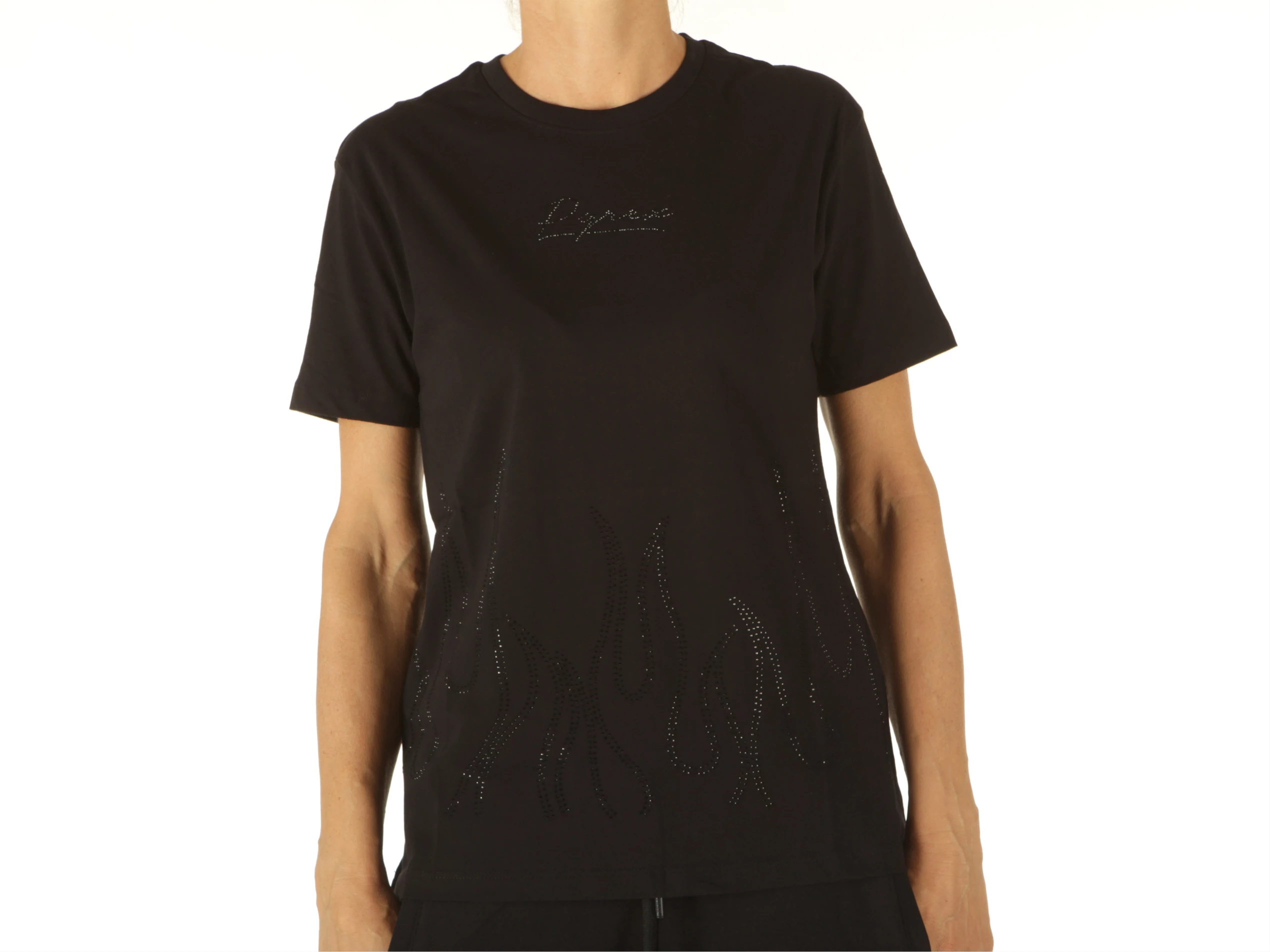 T-Shirt In Jersey Donna Nero