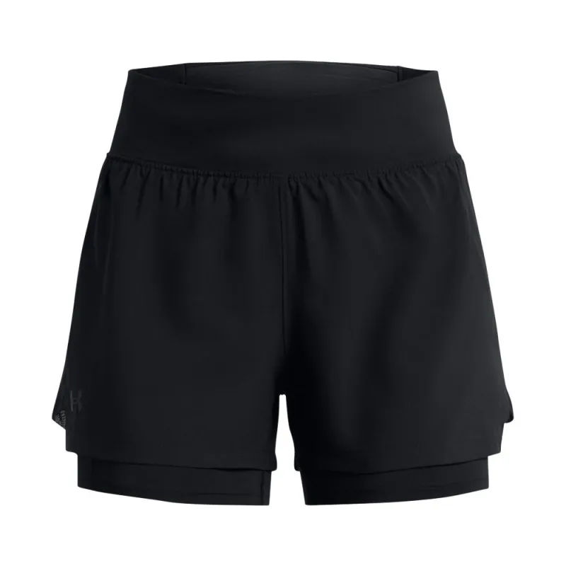 Under Armour Pantaloncini Running Stamina 2 In 1 Nero Reflective Donna