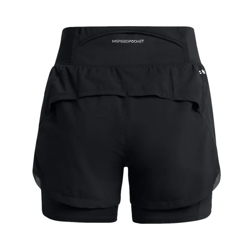 Under Armour Pantaloncini Running Stamina 2 In 1 Nero Reflective Donna